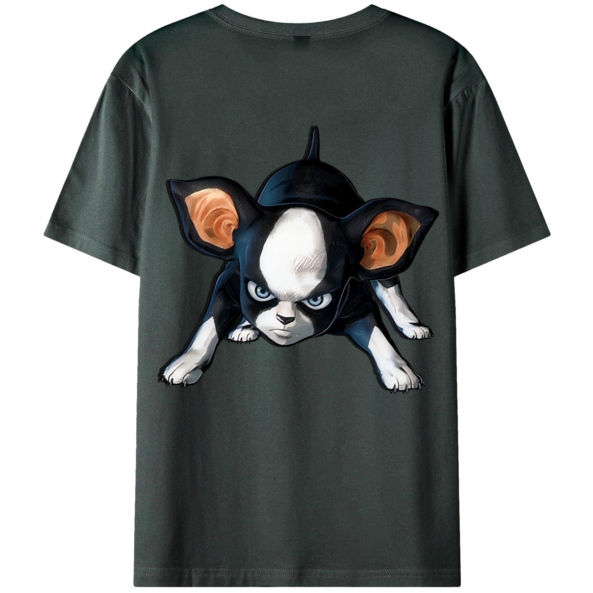 （画像用） ジョジョの奇妙な冒険 イギー JoJo's Bizarre Adventure Iggy 綿100％ メンズ半袖Tシャツ（バックプリント） 通気性